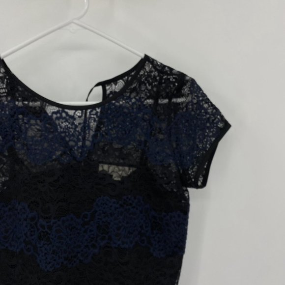 Loft Blue Lace Dress 0 - Picture 2 of 8